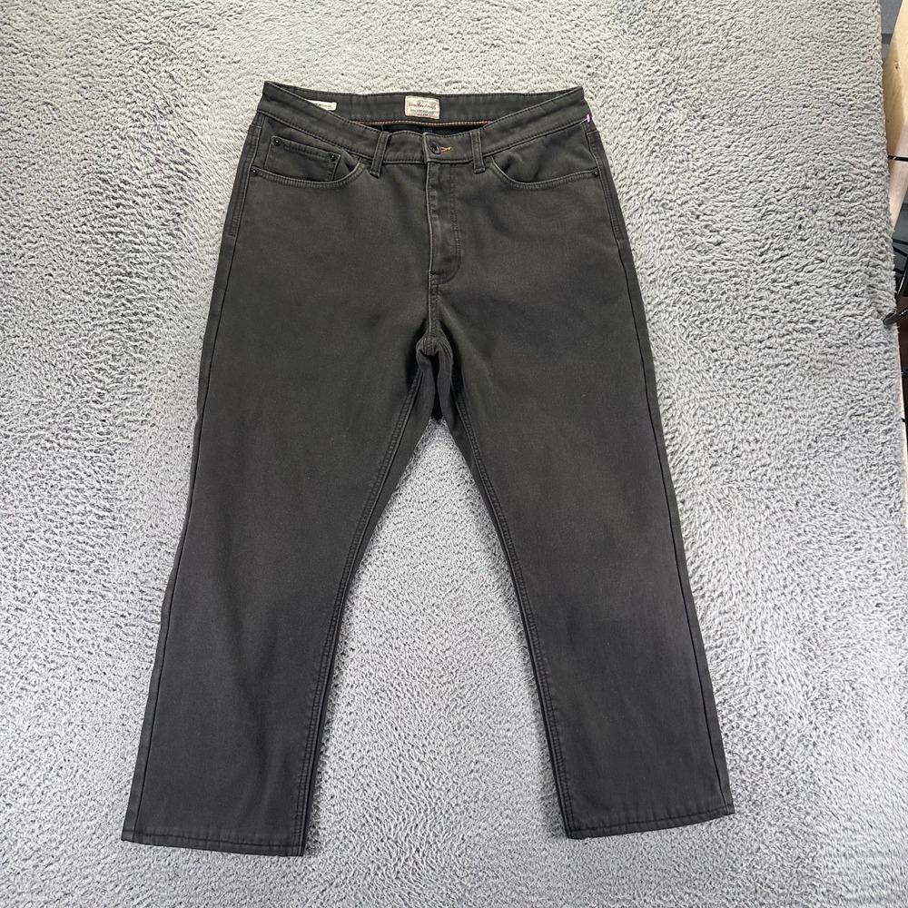 Vintage Weatherproof Sweatpants‎ Men's 34x26 Green Cotton Straight Fleece Lined